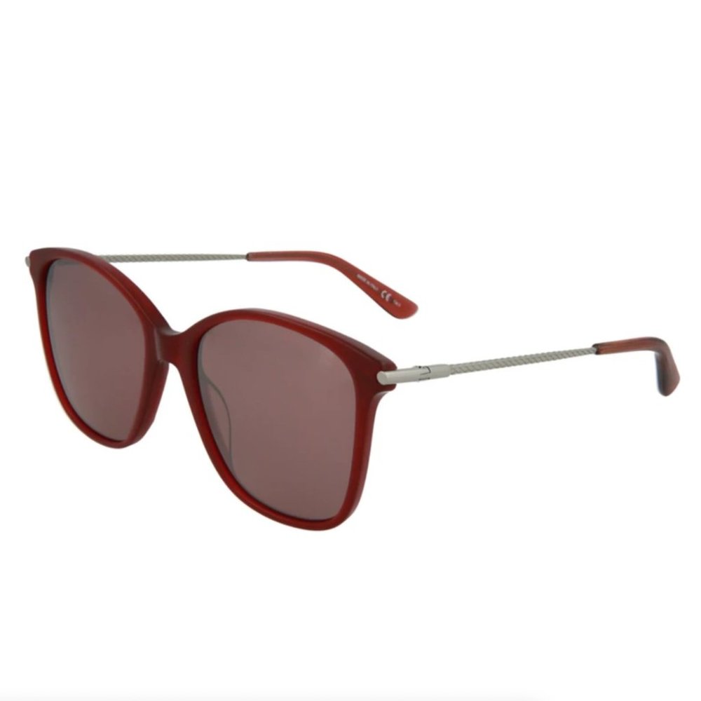Bottega Veneta Women's Bordeaux Square Metal Sunglasses!